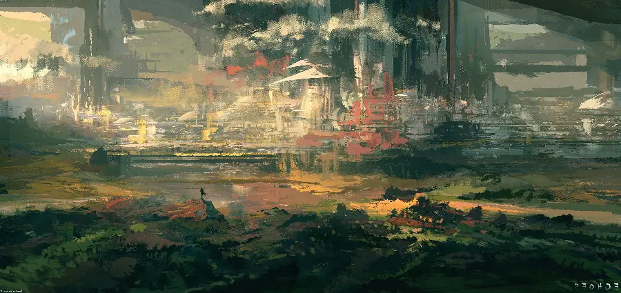 Image of Combining Reality and Fantasy in Digital Painting Art Style