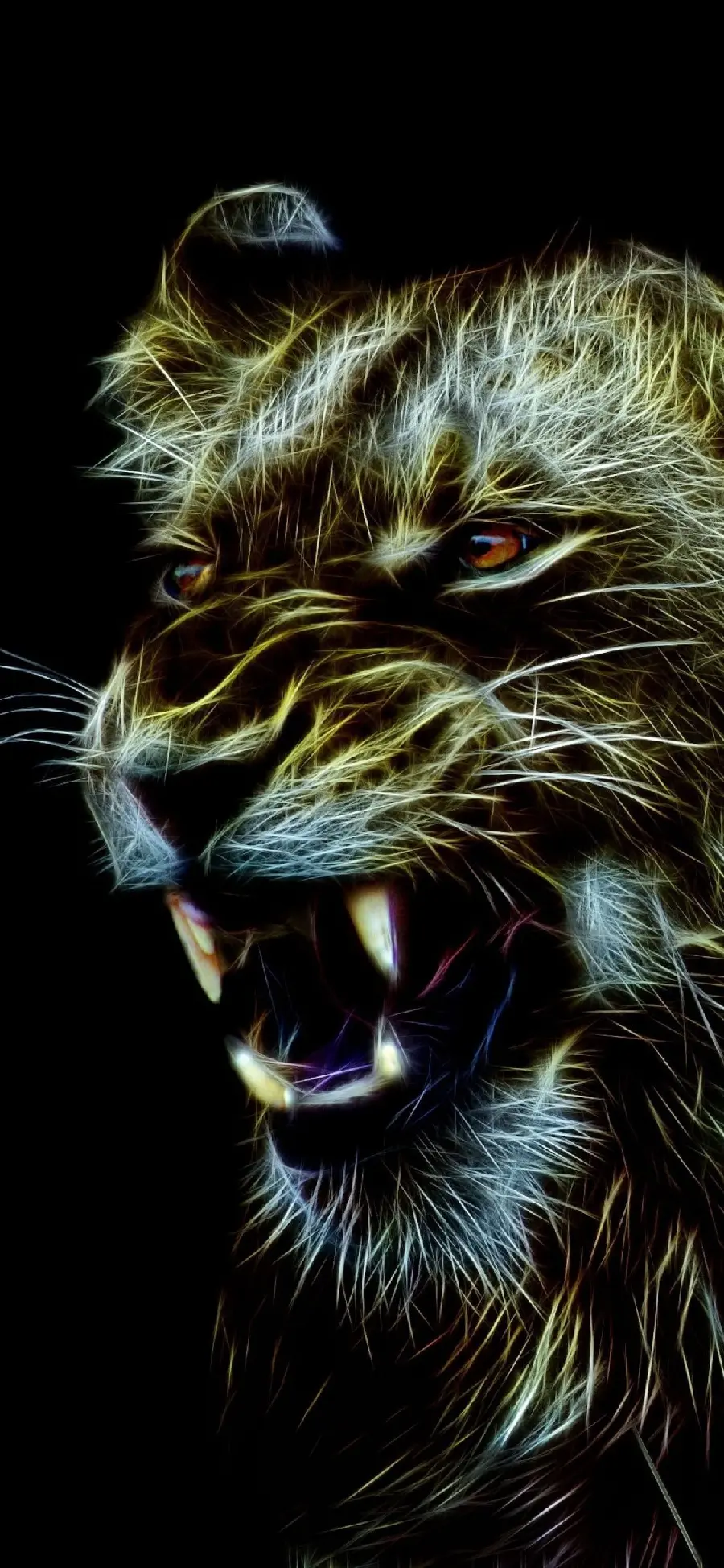 Girls' and boys' background with a strong and big lion design