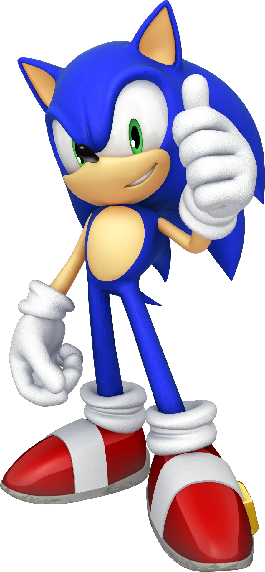 A unique and special photo of Sonic with blue hair