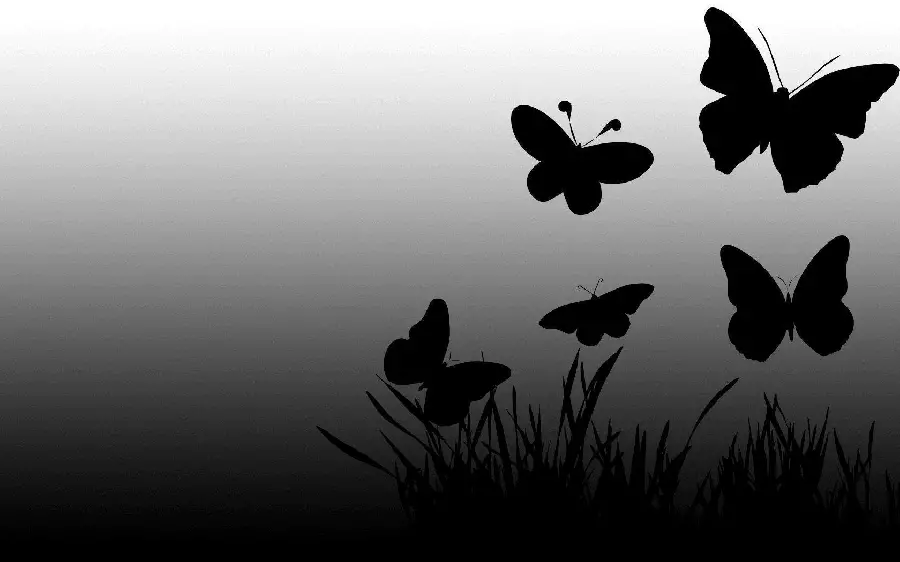 A very beautiful background of black butterflies 