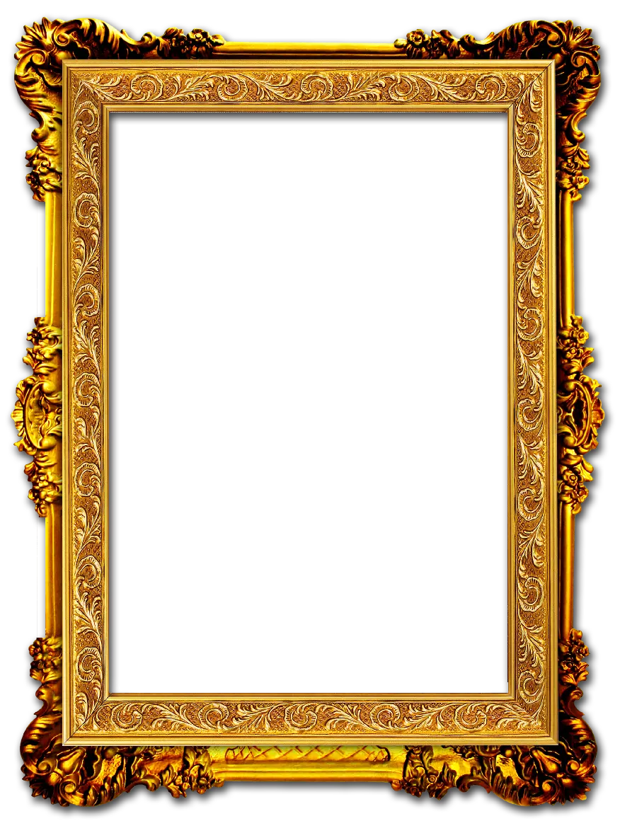 Download png wooden photo frame with interesting elegance for editing in Photoshop