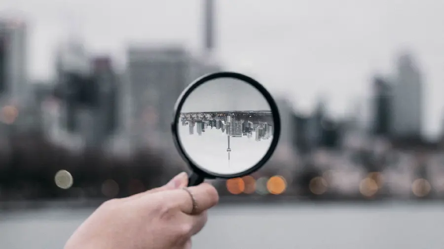  Amazing and stylish background of a magnifying glass facing the beautiful country 