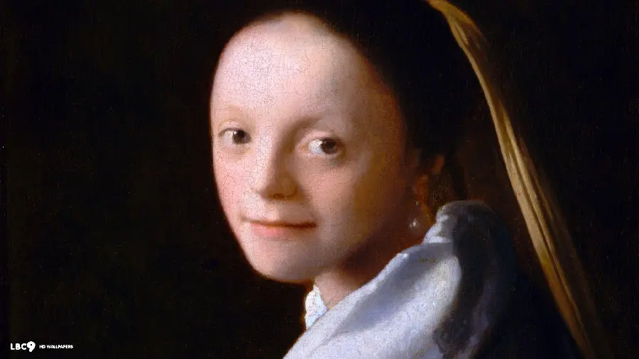 Portrait of a young lady by Johannes Vermeer, a famous Dutch painter