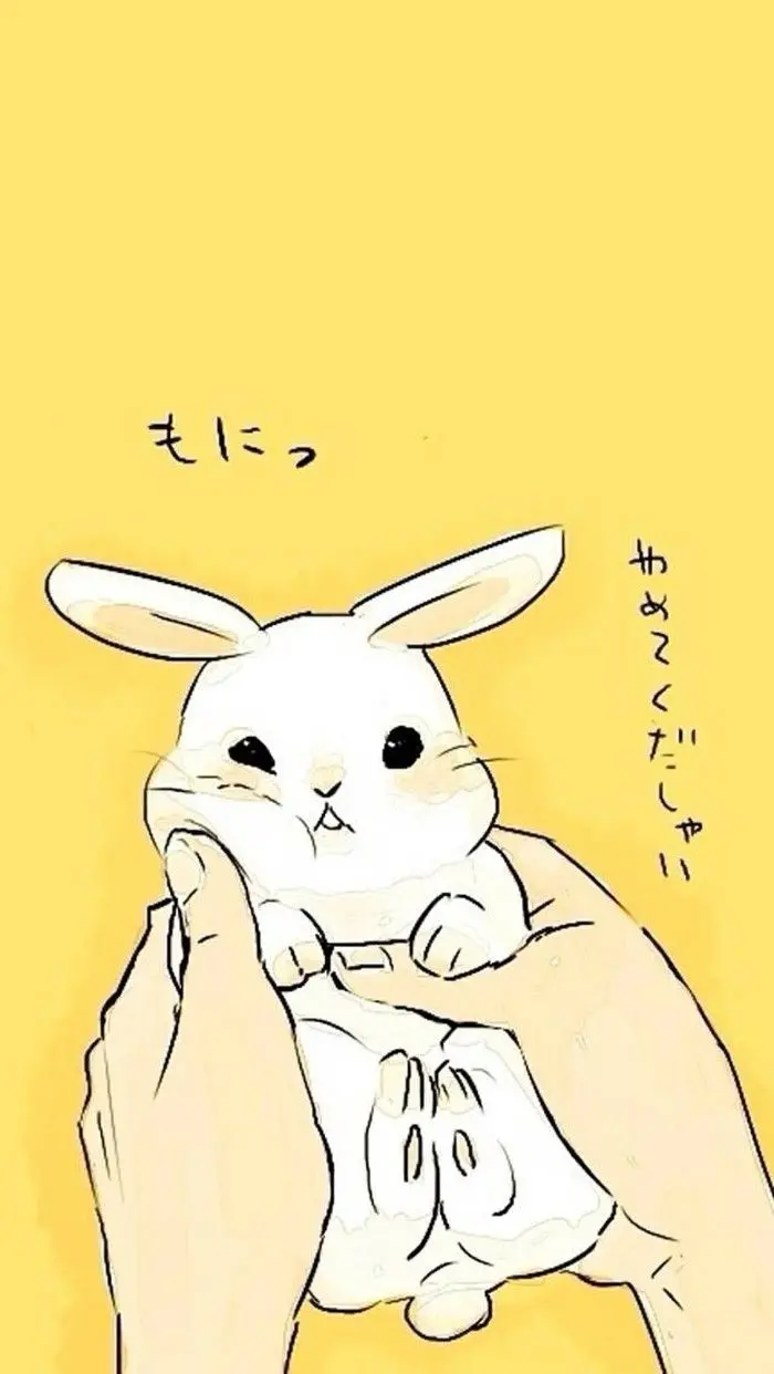 Download Yellow Cute Rabbit Wallpaper and Anime Quality