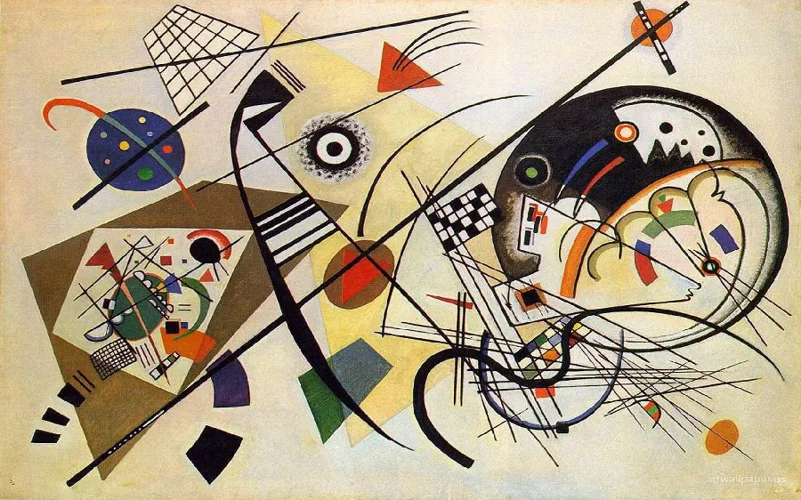 The most conceptual image of an abstract and fantasy painting by Wassily Kandinsky