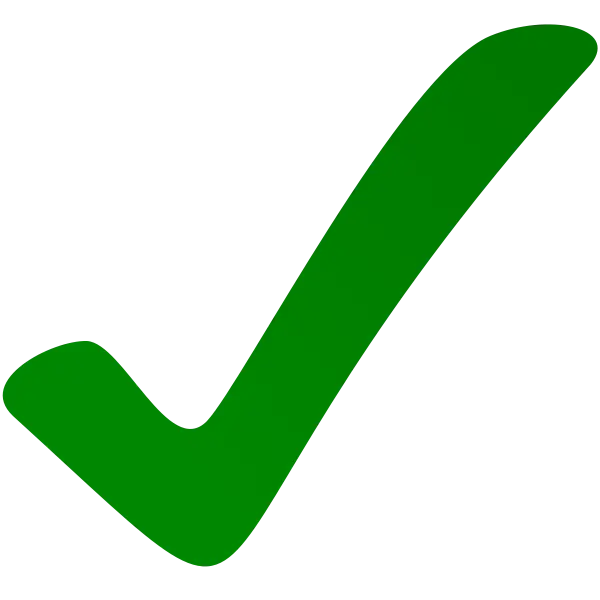 Attractive Green Checkmark Icon for Inshot and Photoshop