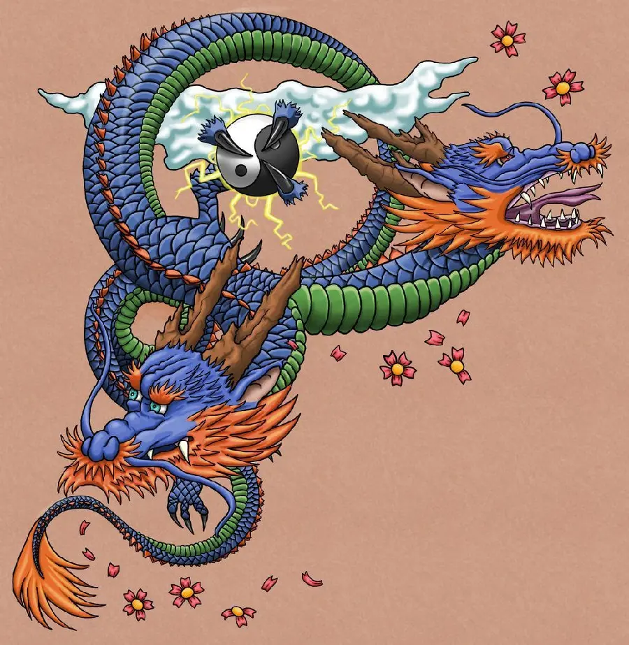 The most downloaded drawing of a fictional creature called a Japanese dragon
