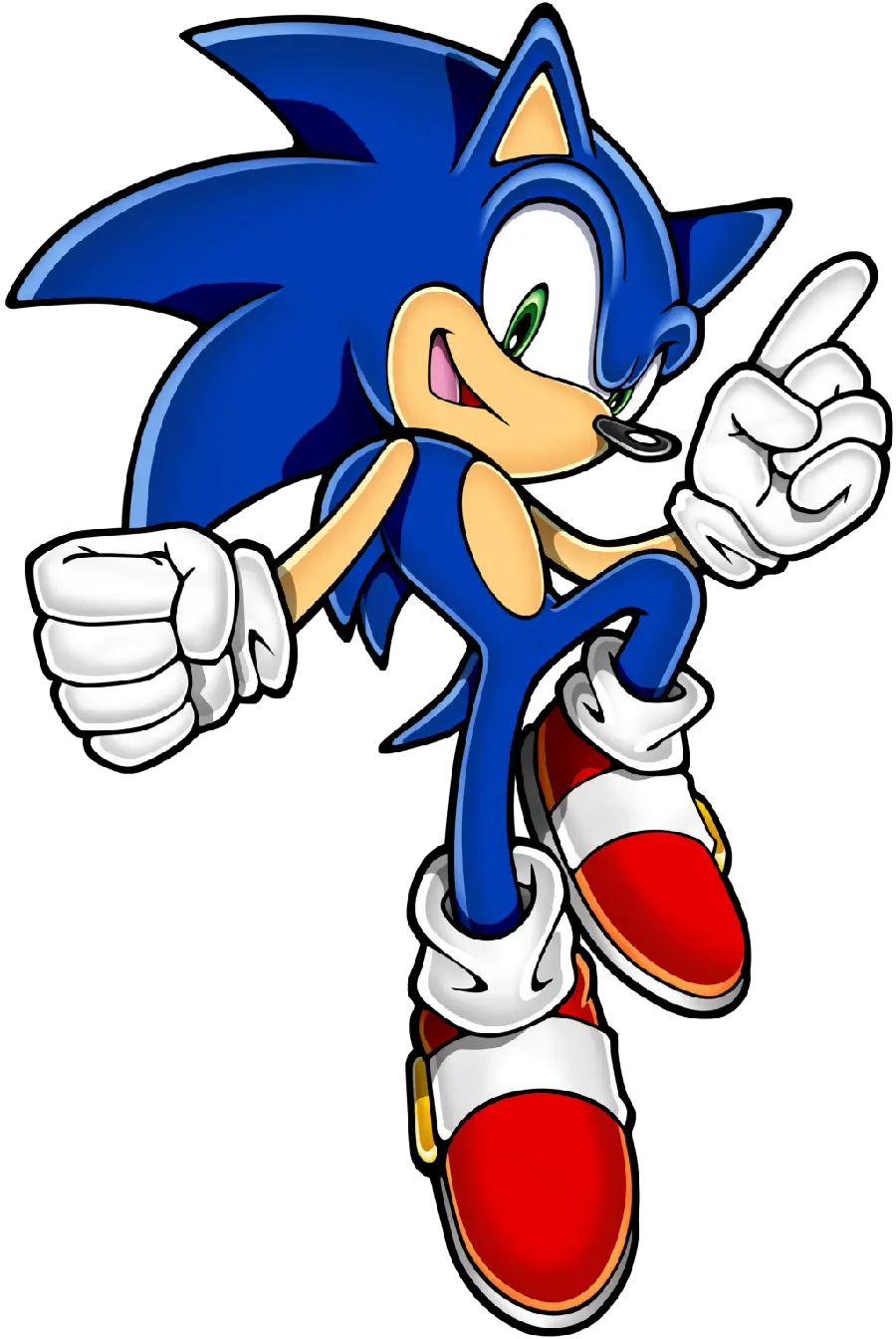 Incredibly beautiful background of Sonic with red shoes 