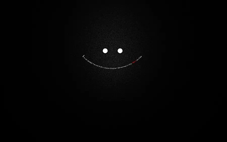 Painful and sad smile picture with a black background for profile 