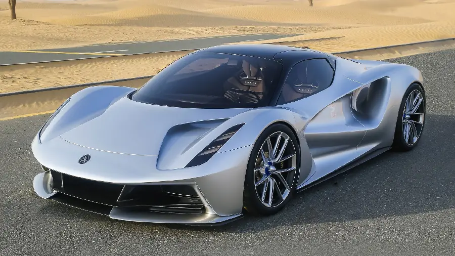 Image of the Lotus car with a well-made silver body suitable for the profile 