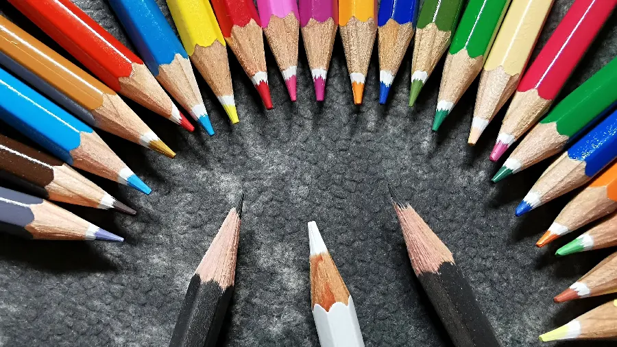 Incredibly beautiful background of excellent colored pencils