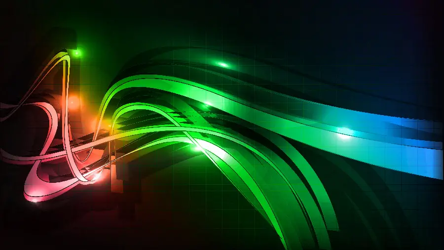 Free computer abstract lighting suitable for use as a logo 