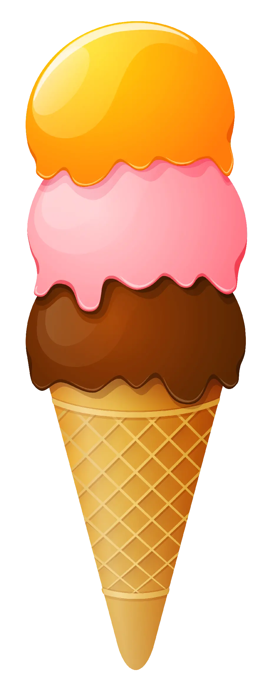 Free PNG computer graphics drawing of cone ice cream 
