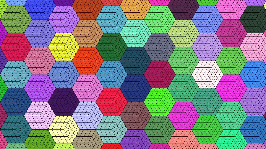 A charming colorful background of 3D hexagonal cubes