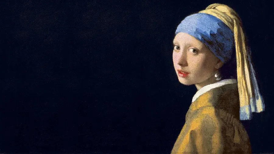 Painting of a girl with a pearl earring by the Dutch painter Johannes Vermeer