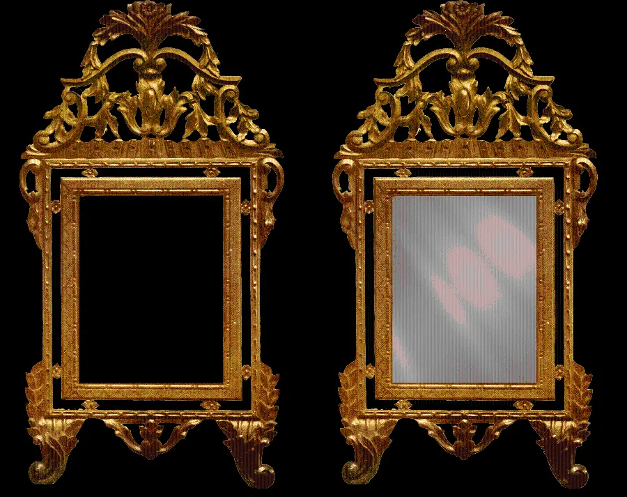 Download a very beautiful vertical photo frame in two forms, full and empty in gold