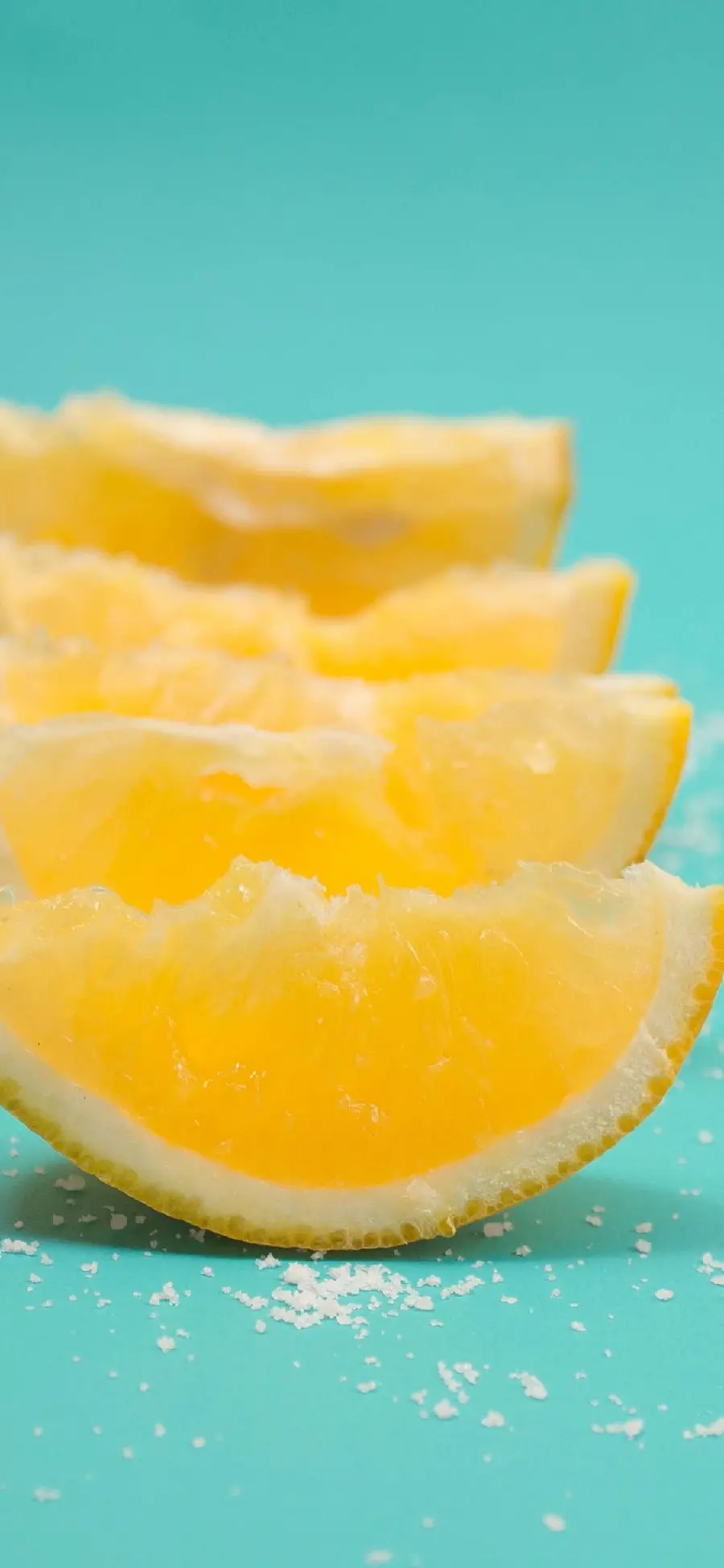 Wallpaper of lemon slices with a soft and delicious texture