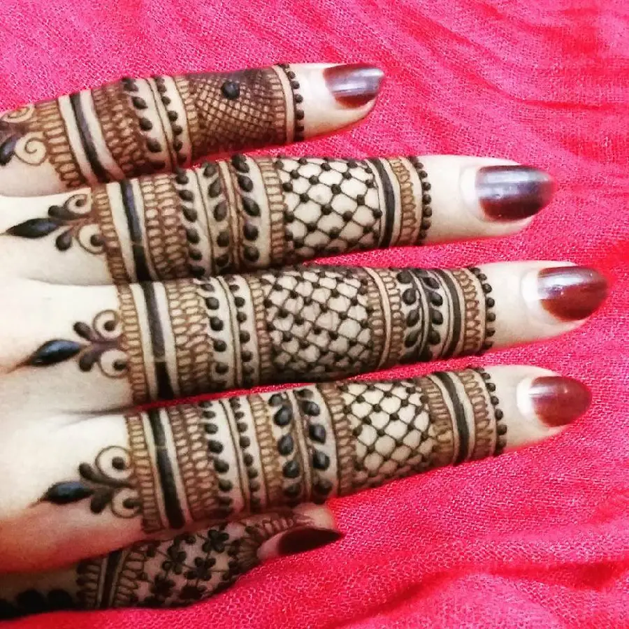 Photo of new model of henna on hand with Indian design for wedding 