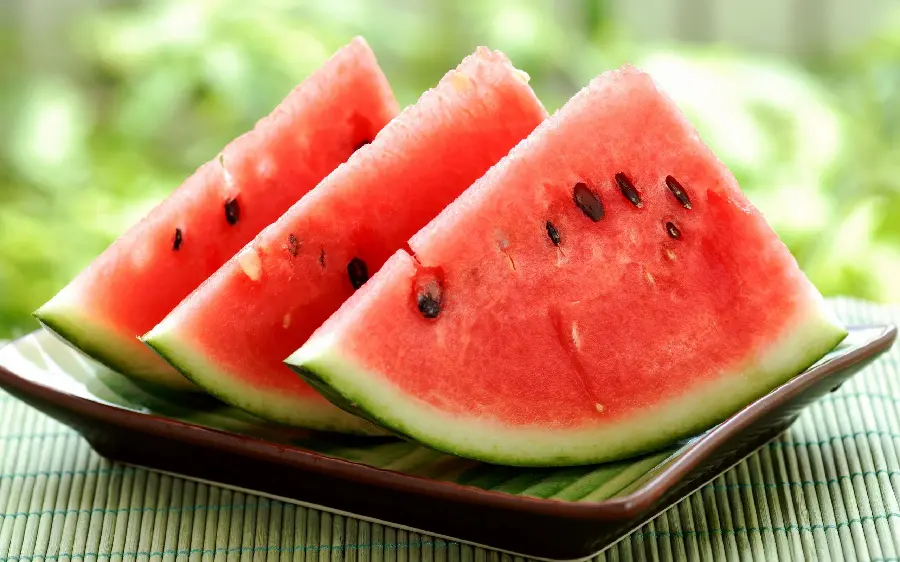 Incredibly beautiful image of natural watermelon slices
