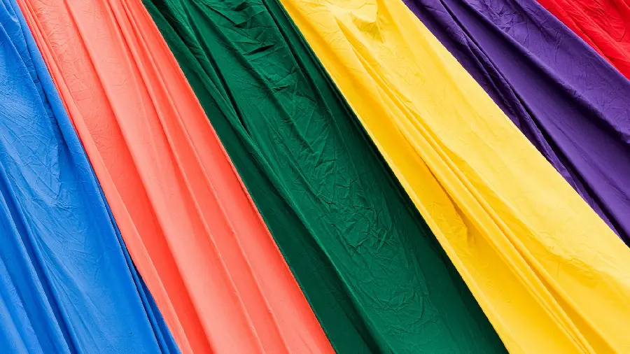 Very beautiful and spectacular photo of colorful umbrellas 
