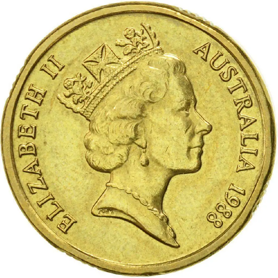 Photo of an English coin with the image of Queen Elizabeth in the highest quality