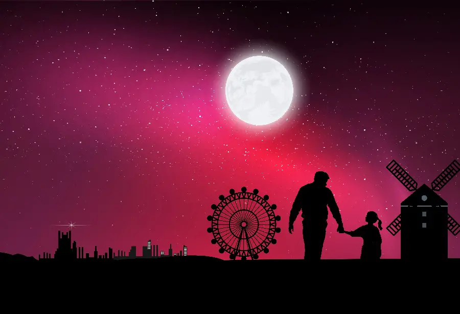 Father and daughter picture without text for computer and laptop background 