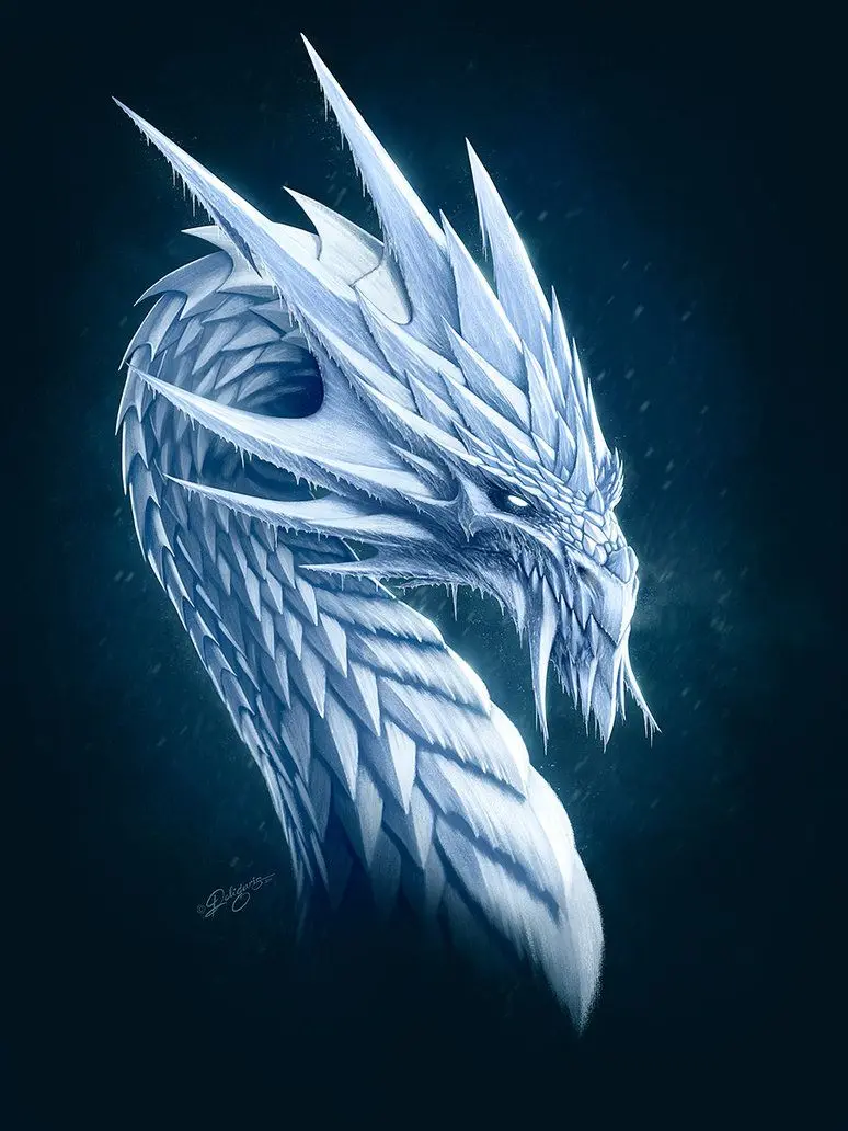 Attractive and spectacular ice dragon image in full HD quality