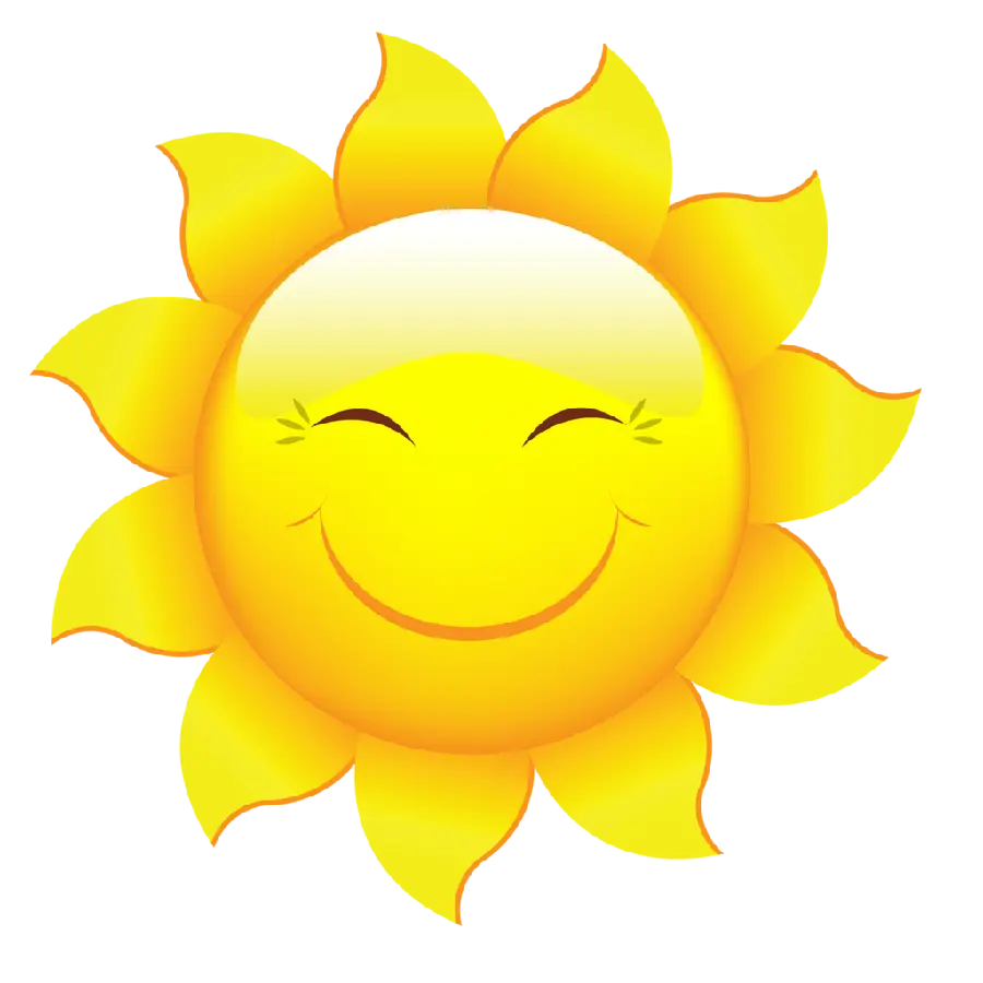 Amazing photo of a bright sun with closed eyes