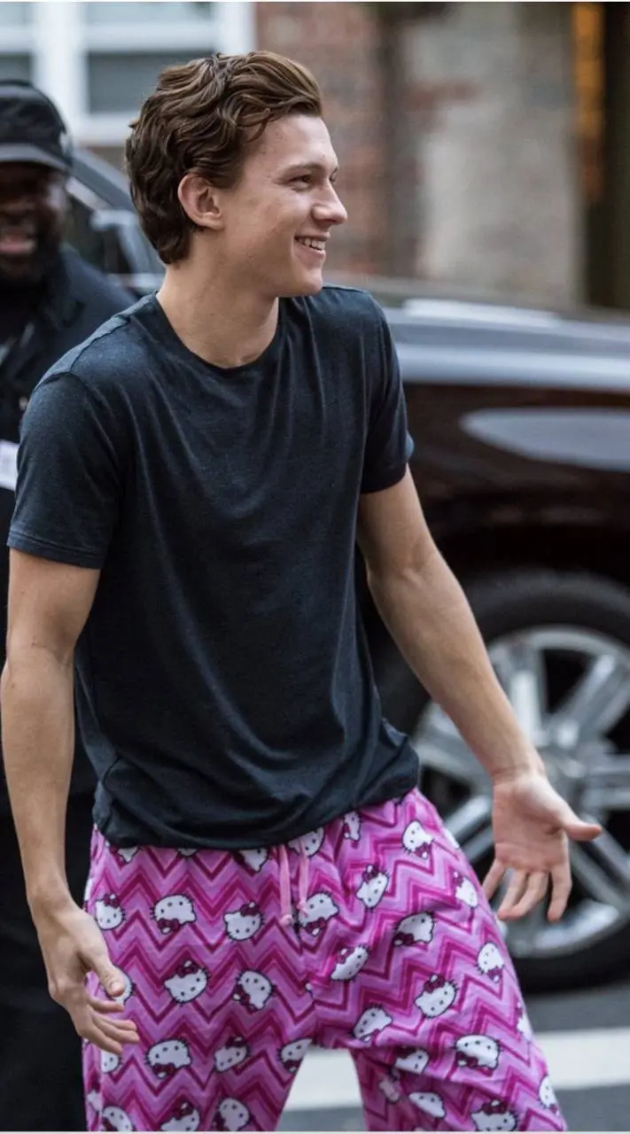 The strangest photo of Tom Holland, English actor, Spider-Man