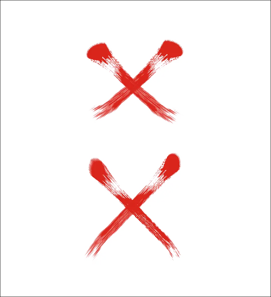 Free backgroundless file with two red crosses