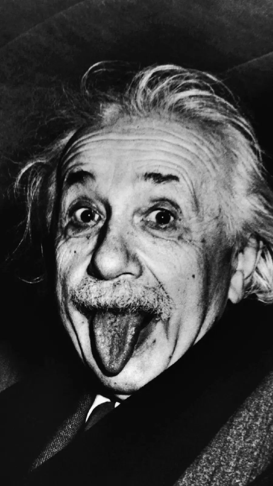 Controversial photo of the most important and different pose of Albert Einstein