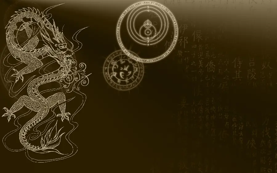 Beautiful HD file with a Japanese dragon design for PowerPoint background