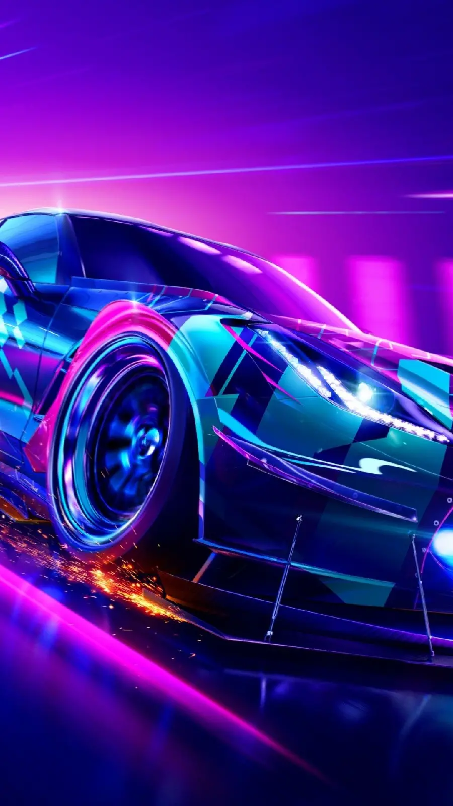 Amazingly beautiful background photo of a foreign car suitable for gamers