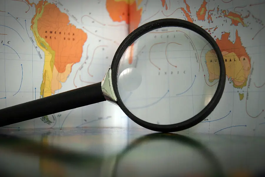 Beautiful and spectacular photo of a magnifying glass with excellent quality 