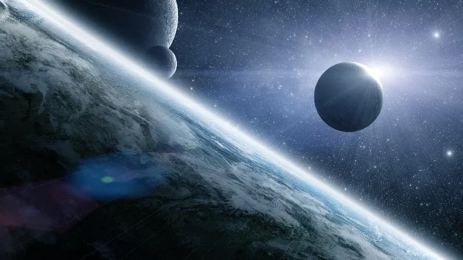 Download Amazing Space Planets and Sun Wallpaper