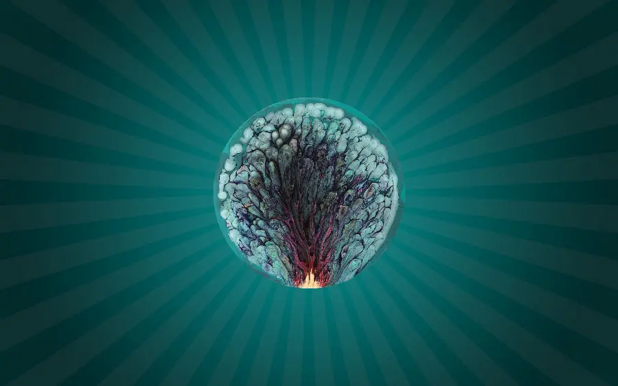 Simple abstract imaginary painting photo of a tree surrealism 