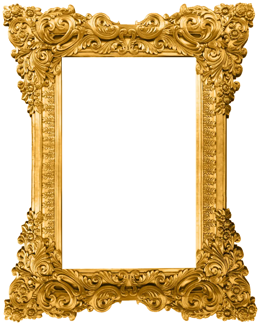 Golden Majlisi photo frame for Photoshop in png format completely free