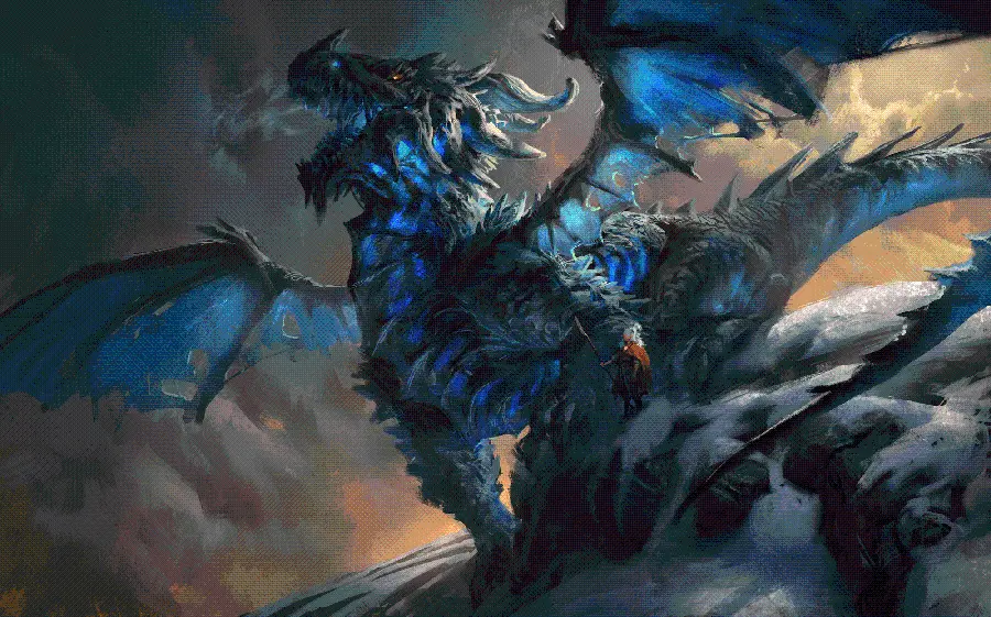 Free download of free cartoon ice dragon photos in full HD quality 