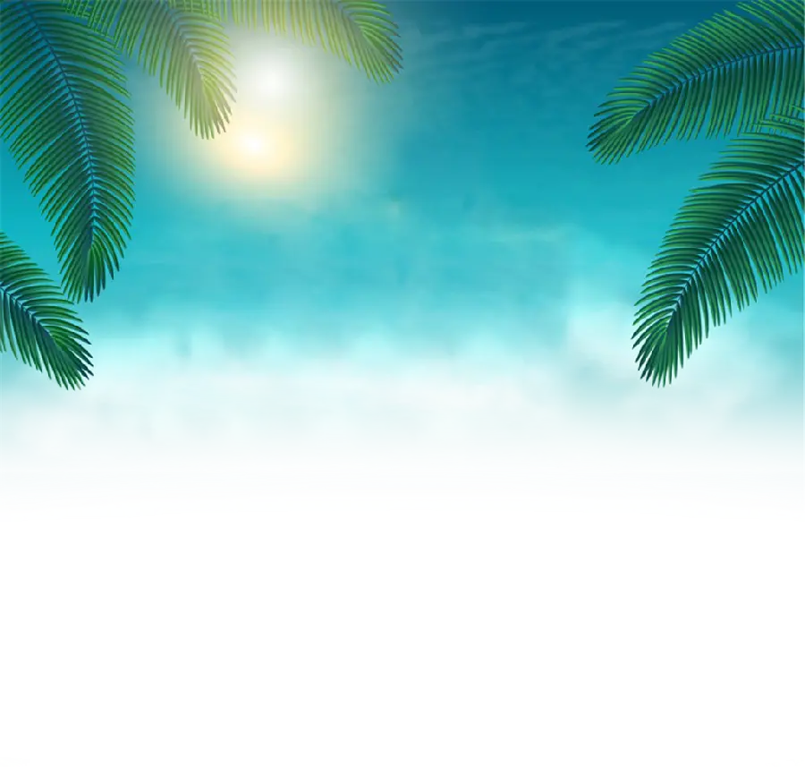 Beautiful beach sky wallpaper with sun