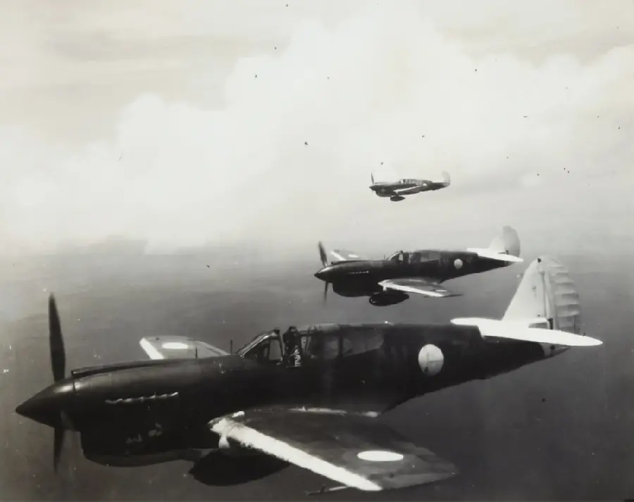 Strange image of an old airplane in black and white