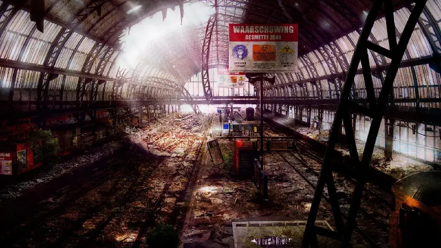 Free and Full HD Download of Old Abandoned City Stock Image