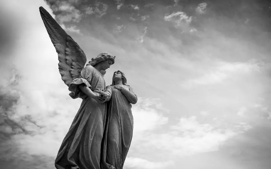 Stock photo of a stone angel statue with full HD quality for free 