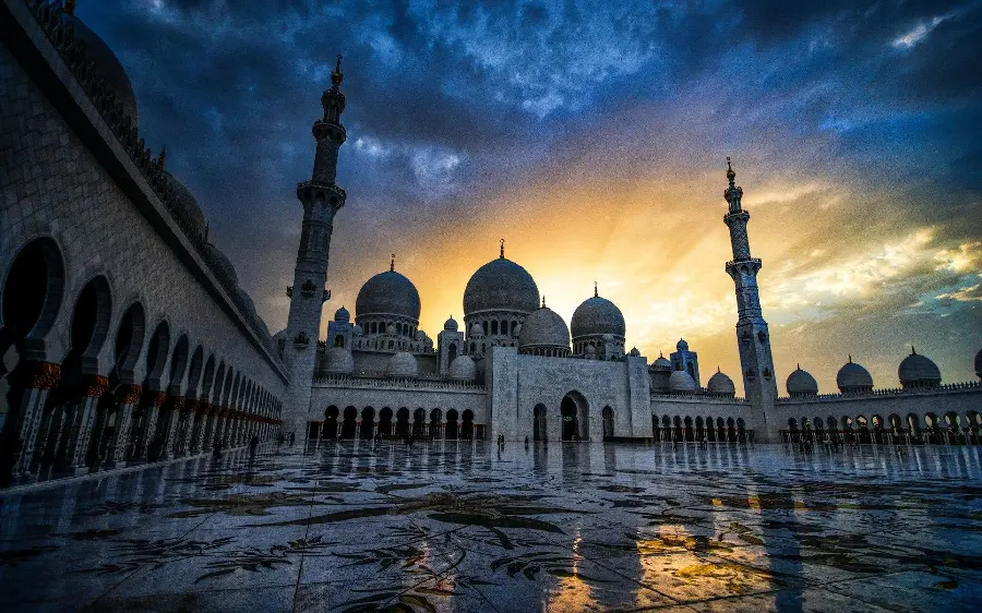 Amazing view of Islamic architecture of mosques for printing