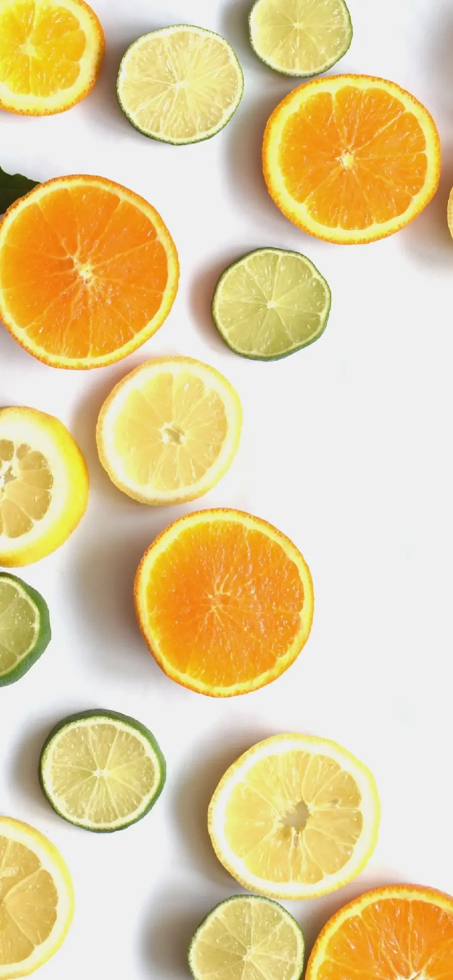 Photo For advertising of oranges and green and golden lemons 