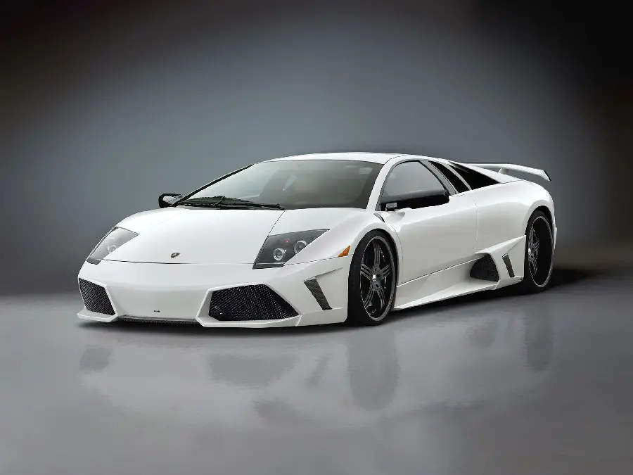 White Lamborghini sports rim wallpaper with stylish background