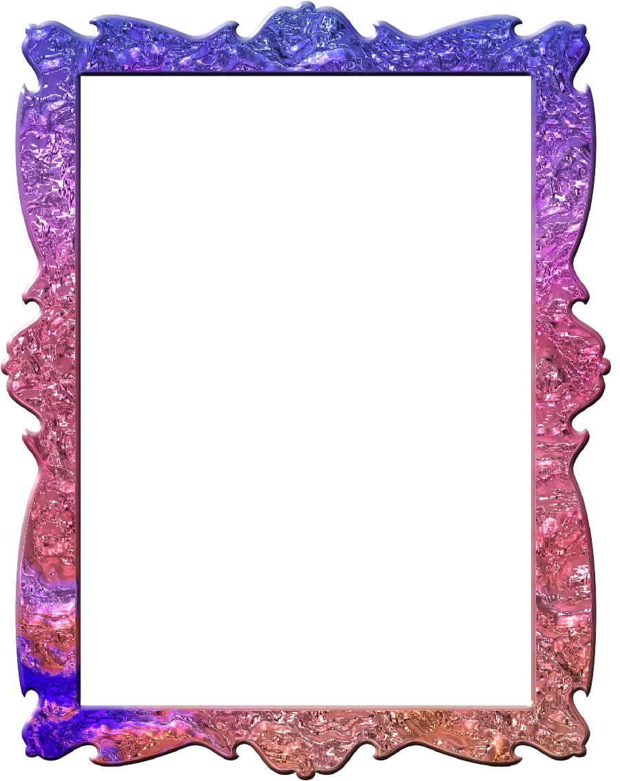 3D Purple and Pink Holographic Photo Frame for Girly Photo Editing