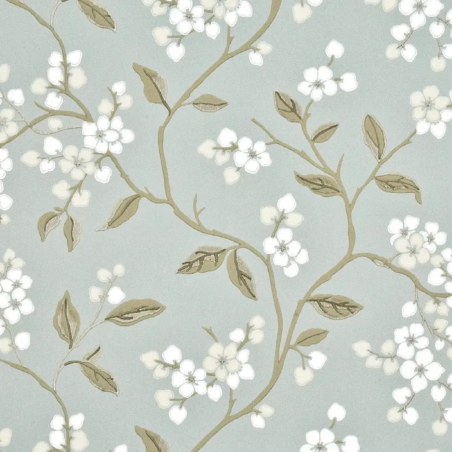 Awesome wallpaper of White blossoms and slimy leaves 