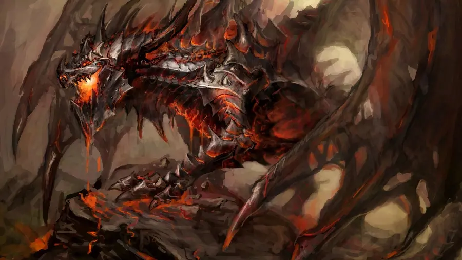 The scary and bloody dark dragon stock for wallpaper 