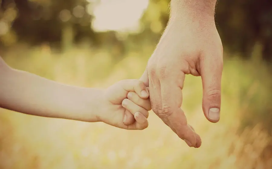 Free Stock Photo of Father and Daughter Hands for Girls' Profiles
