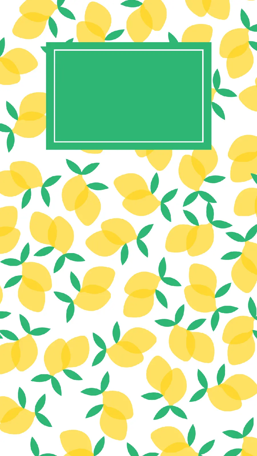 Poster for writing titles with a design of cute lemons